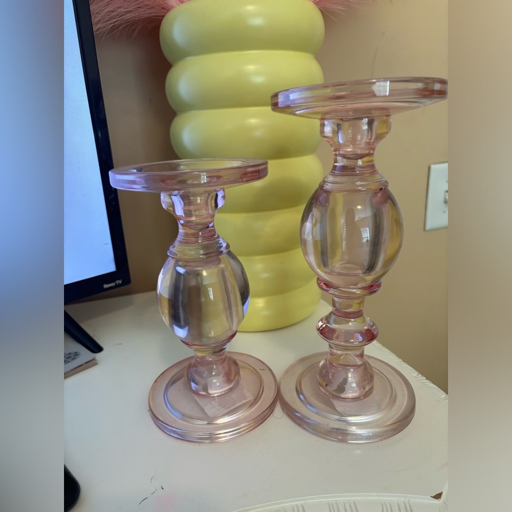Glass Candle Holders